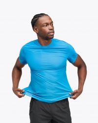 HOKA AIROLITE RUN TEE SHIRT HOKA BLUE   Tee shirt running pas cher