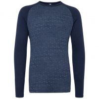 BULA GEO MERINO WOOL CREW NAVY Sous vetement technique en laine merinos