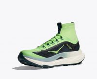 HOKA TECTON X 3 TART APPLE ET BLUE TWILIGHT Chaussures de trail pas cher