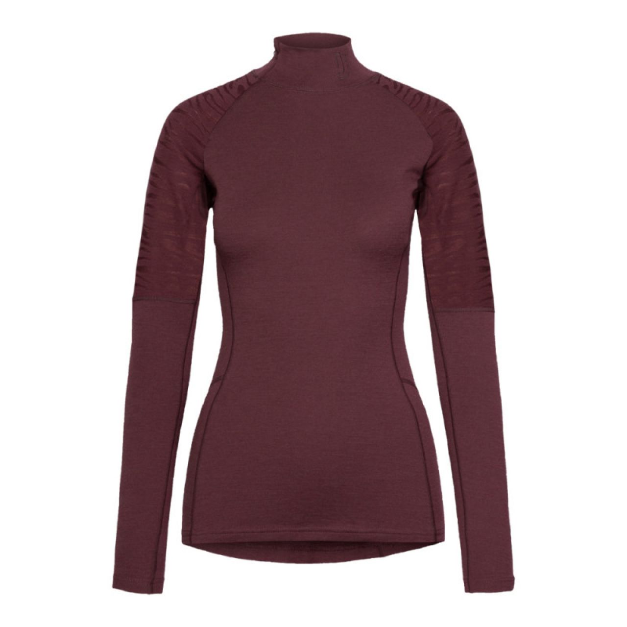 jOHAUG ELEVATE WOOL HALF ZIP BROWNISH RED Maillot laine de merinos