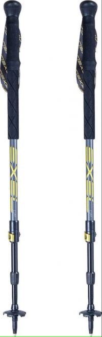 EXEL BATONS CLIFF ANTISHOCK GRAPHITE GREY  ET YELLOW Batons rando