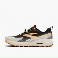 BROOKS CASCADIA 18 BLACK , BLUE WASH ET ORANGE Chaussures de trail pas cher