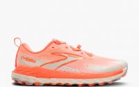 BROOKS CASCADIA 18 EMBER , BLUE WASH ET FLAME  Chaussures de trail pas cher