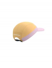 COMPRESSPORT 5 PANEL LIGHT CAP ORANGE ET ROSEATE Casquette running pas cher