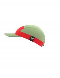 COMPRESSPORT 5 PANEL LIGHT CAP NILE ET RED FLUO Casquette running pas cher
