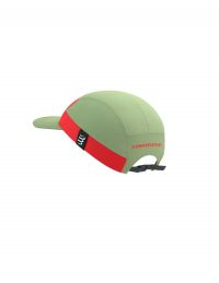 COMPRESSPORT 5 PANEL LIGHT CAP NILE ET RED FLUO Casquette running pas cher