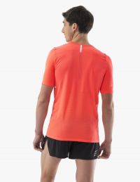 COMPRESSPORT PRO RACING SS SHIRT FLUO RED Tee shirt de running pas cher