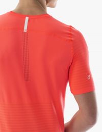 COMPRESSPORT PRO RACING SS SHIRT FLUO RED Tee shirt de running pas cher