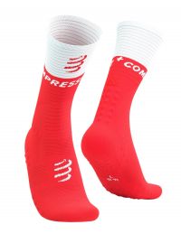COMPRESSPORT MID COMPRESSION SOCKS V2.0  FLUO RED Chaussettes running