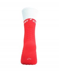 COMPRESSPORT MID COMPRESSION SOCKS V2.0  FLUO RED Chaussettes running pas cher
