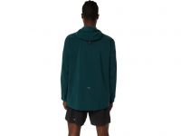 ASICS FUJI ELITE WATERPROOF JACKET SAXON GREEN Veste Running étanche pas cher