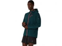 ASICS FUJI ELITE WATERPROOF JACKET SAXON GREEN Veste Running étanche pas cher