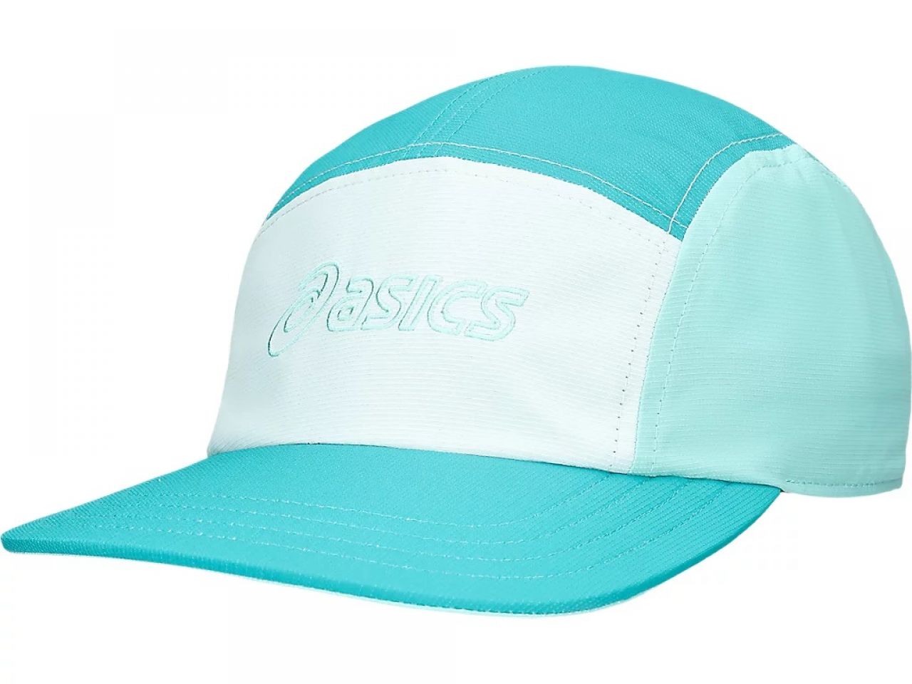 ASICS 5 PANEL CAP WAVE TEAL ET OASIS GREEN Casquette running
