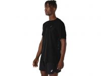 ASICS METARUN SS TOP NOIR Tee shirt de running pas cher
