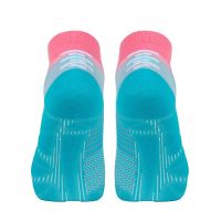 BV SPORT SOQUETTE LIGHT RUN MARATHON 2 TURQUOISE ET ROSE Chaussettes de running pas cher