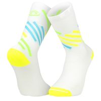BV SPORT SOQUETTE LIGHT RUN HAUTE MIAMI JAUNE ET VERTE Chaussettes de running
