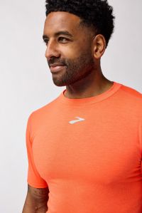 BROOKS HIGH POINT SHORT SLEEVE FLAME  Tee shirt running pas cher