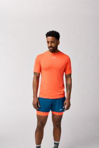 BROOKS HIGH POINT SHORT SLEEVE FLAME  Tee shirt running pas cher