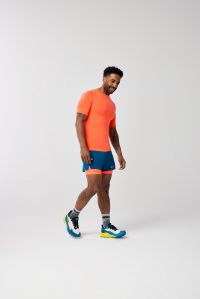 BROOKS HIGH POINT SHORT SLEEVE FLAME  Tee shirt running pas cher