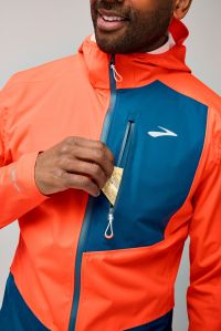 BROOKS HIGH POINT WATERPROOF JACKET FLAME ET DEEP SEA Veste  etanche pas cher