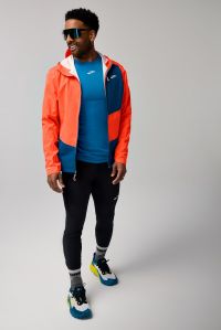 BROOKS HIGH POINT WATERPROOF JACKET FLAME ET DEEP SEA Veste  etanche pas cher