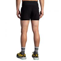 BROOKS SHORT HIGH POINT 5 POUCES 2 EN 1 BLACK Short trail brooks pas cher