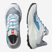 SALOMON GENESIS WHITE ET TRANSCEND BLUE Chaussures de trail pas cher