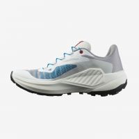 SALOMON GENESIS WHITE ET TRANSCEND BLUE Chaussures de trail pas cher