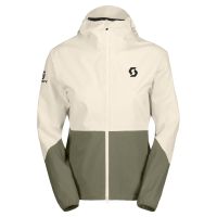 SCOTT VESTE EXPLORAIR LIGHT DRYO 2.5 COTTON WHITE ET HAY GREEN  Veste running etanche
