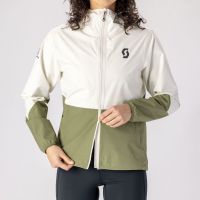 SCOTT VESTE EXPLORAIR LIGHT DRYO 2.5 COTTON WHITE ET HAY GREEN  Veste running etanche pas cher