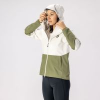 SCOTT VESTE EXPLORAIR LIGHT DRYO 2.5 COTTON WHITE ET HAY GREEN  Veste running etanche pas cher