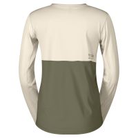COTT TEE ENDURANCE TECH LS COTTON WHITE ET HAY GREEN Tee shirt manches longues pas cher