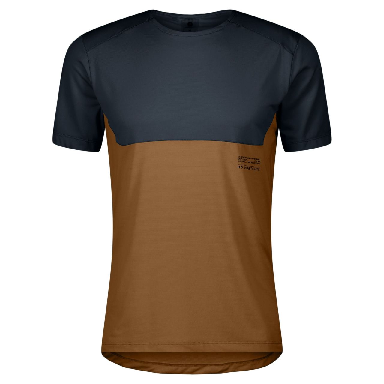 SCOTT TEE ENDURANCE TECH DARK BLUE ET BREAD BROWN Tee shirt running