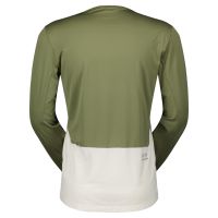 SCOTT TEE ENDURANCE TECH LS  HAY GREEN ET COTTON WHITE Tee shirt manches longues pas cher