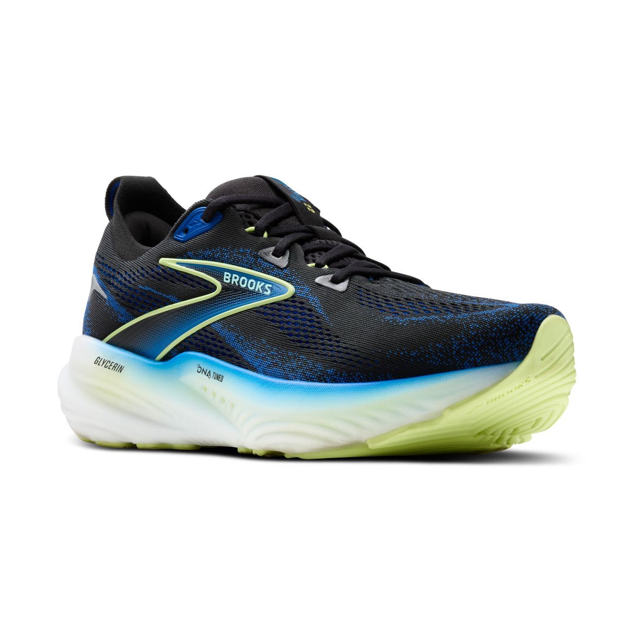 GLYCERIN 22 WIDE BLACK COBALT ET NEO YELLOW   Chaussures de running