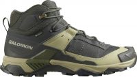 SALOMON X ULTRA 5 GTX MID PEAT ET GRAY GREEN Chaussures de Randonnée étanche pas cher