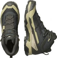 SALOMON X ULTRA 5 GTX MID PEAT ET GRAY GREEN Chaussures de Randonnée étanche pas cher