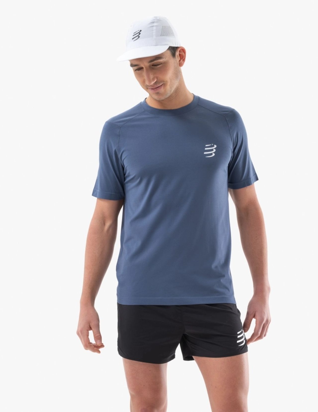 COMPRESSPORT PERFORMANCE SS TEE INDIGO Tee shirt de running