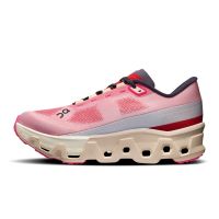 ON RUNNING CLOUDMONSTER HYPER RED ET CREAM Chaussures de running pas cher