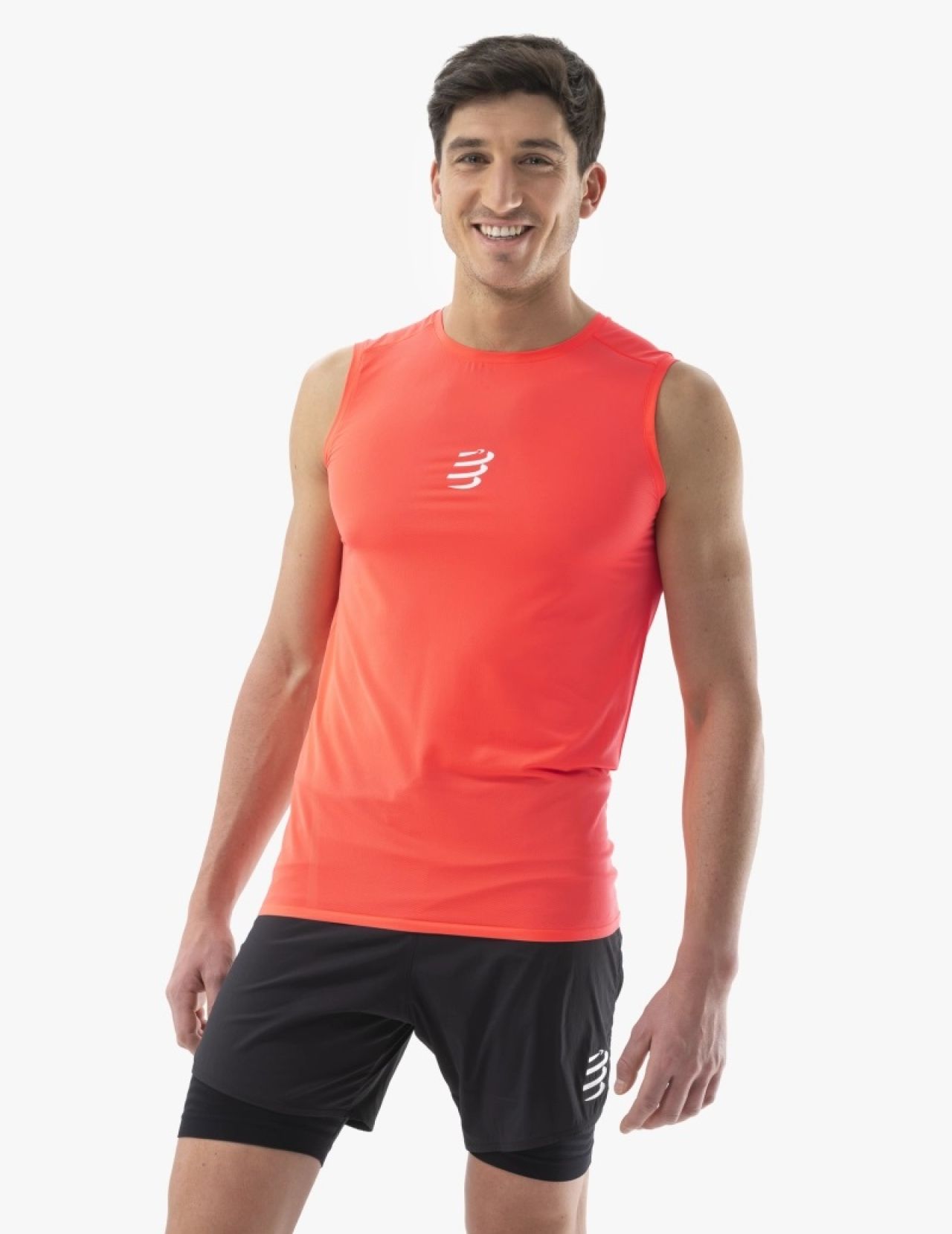 COMPRESSPORT TRAIL RACING TAMK FLUO RED Débardeur de running