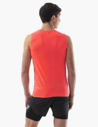 COMPRESSPORT TRAIL RACING TAMK FLUO RED Débardeur de running pas cher