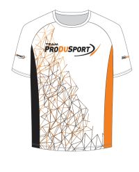 PRODUSPORT TEE SHIRT TEAM BLANC ET ORANGE Tee shirt running