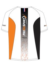 PRODUSPORT TEE SHIRT TEAM BLANC ET ORANGE Tee shirt running pas cher