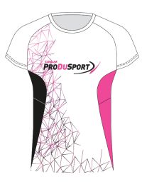 PRODUSPORT TEE SHIRT TEAM BLANC ET ROSE Tee shirt running femme