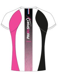 PRODUSPORT TEE SHIRT TEAM BLANC ET ROSE Tee shirt running femme pas cher