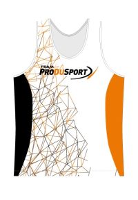 PRODUSPORT DEBARDEUR TEAM BLANC ET ORANGE Débardeur running