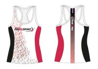 PRODUSPORT DEBARDEUR TRAIL TEAM BLANC ET ROSE Débardeur running pas cher