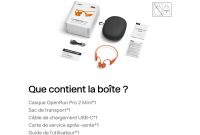 SHOKZ CASQUE BLUETOOTH OPENRUN PRO 2 MINI ORANGE pas cher