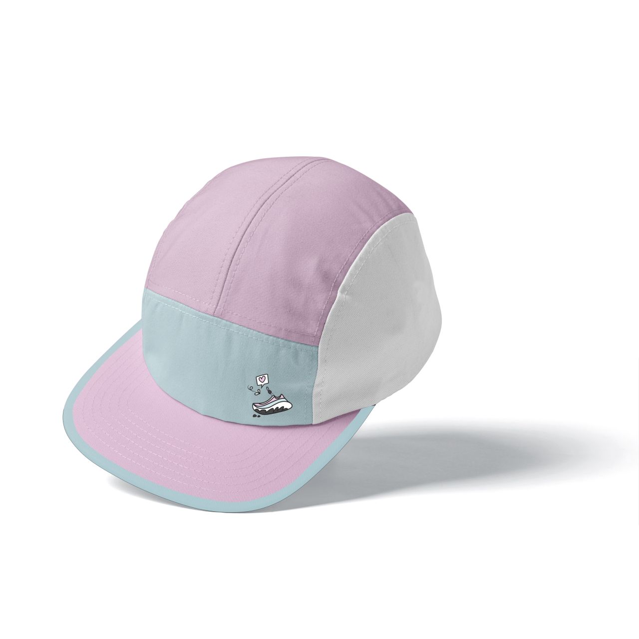 BV SPORT CASQUETTE 5 PANEL "DBDB" PASTEL ROSE