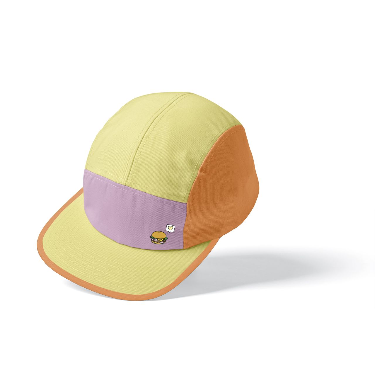 BV SPORT CASQUETTE 5 PANEL "DBDB" PASTEL JAUNE